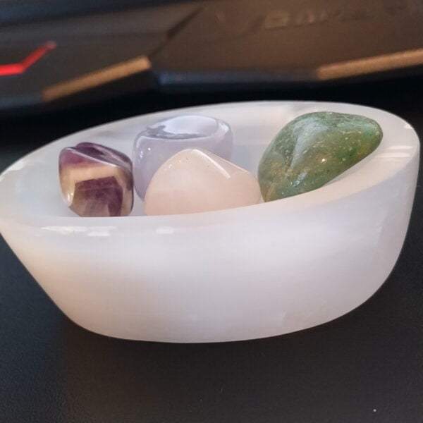 Selenite Oval Bowl
