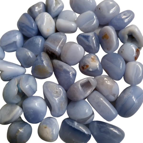 Blue Lace Agate Tumble Stone - Calming Crystal for Communication and Healing