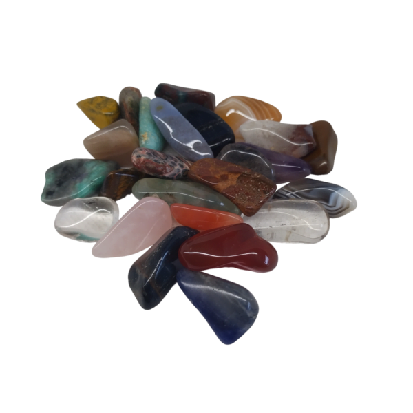 25 X ASSORTED CRYSTAL TUMBLE STONE